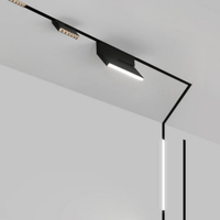 Éclairage sur rail magnétique LED 48V, rail encastré en alliage d'aluminium, montage encastré pour bureau et usage intérieur