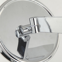 Miroir rond à LED grossissant 3X moderne, éclairage chaud, interrupteur tactile, anti-buée, étagère en aluminium, salle de bain publique, indice de protection IP44