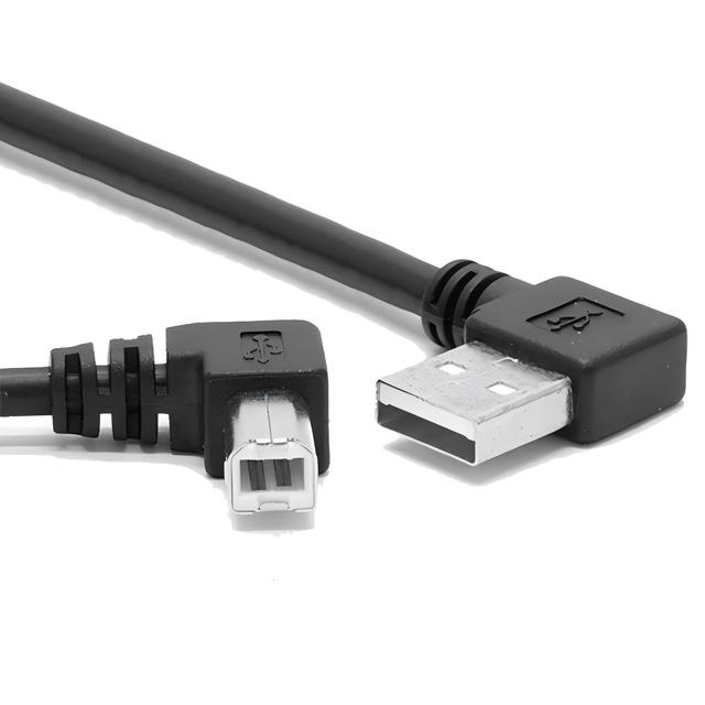 90 Degree USB a to B Cable Printer Cable Left Angle USB 2.0 Type a Male to Right & Left Angle USB 2.0 Type B Male Scanner Cable