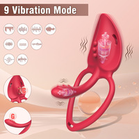 Safiman App-gesteuerter Tragbarer Paarvibrator Slip Klitoris-Stimulator Doppelnutzung Vibrierender Penisring Erwachsenen-Sexspielzeug für Frauen und Männer