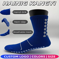 Chaussettes de sport respirantes antidérapantes à adhérence forte personnalisées, chaussettes de football personnalisées pour hommes