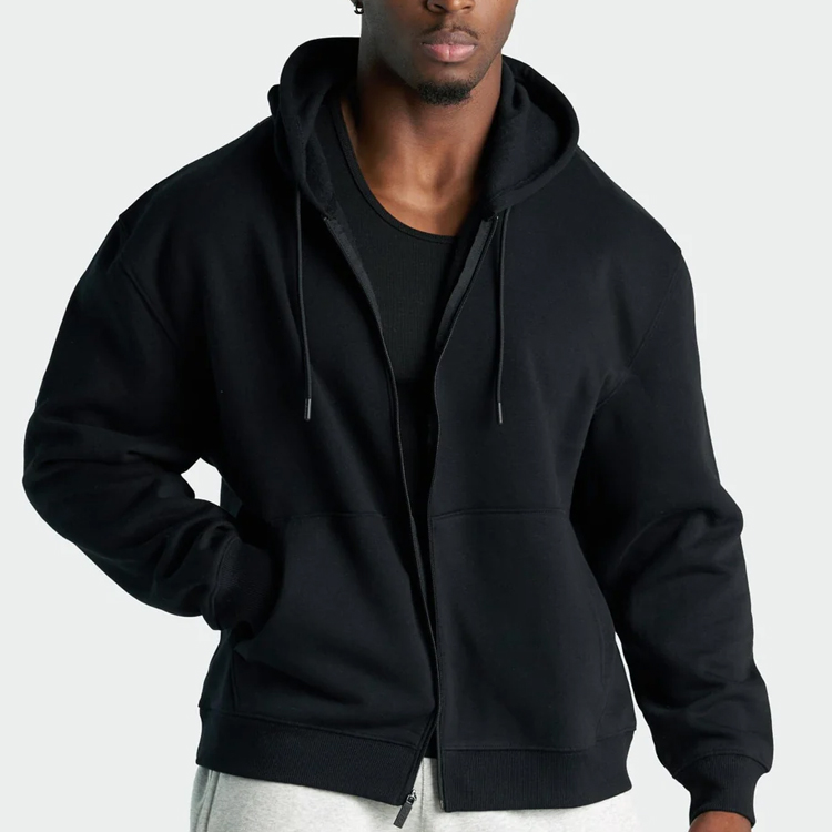 Cotton Zip-up Blank Hoodie