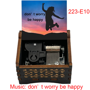 Caja de Música de Madera con Melodía '<span class=keywords><strong>Dont</strong></span> <span class=keywords><strong>Worry</strong></span> Be Happy', Regalo para Niños, Amigos, Familiares y Enamorados, Decoración para el Hogar - Product Image 2