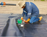 Membrane Géomembrane HDPE Imperméable à Prix Compétitif pour Déchiquetage, Bassin Piscicole, Réservoir, Canal, Barrage - Anti-Infiltration - Vente Chaude