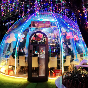 Casa Burbuja Móvil de Acero Ecológica para Glamping, Cabaña Transparente Resistente a la Intemperie con Cortina para Hotel o Restaurante al Aire Libre - Product Image 4