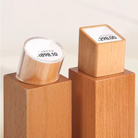 Support de présentation de table en bois massif pour panneau de prix, menu, carte de nom, étiquette, avec base détachable, pour magasin de détail, restaurant, bureau