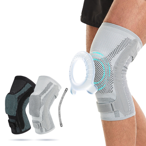 Genouillère de sport à double compression avec sangle rotulienne, genouillère professionnelle à ressort avec stabilisateurs latéraux - Product Image 2