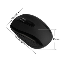 Mouse Optik Nirkabel dengan Koneksi 2.4 GHz, DPI yang Dapat Disesuaikan, Penerima USB, Desain Ergonomis untuk Laptop, Desktop, dan Penggunaan di Rumah