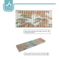Mosquiteras plisadas decorativas con diseño personalizado impreso, de malla azul/rosa, impermeables, de poliéster, para ventanas y puertas.