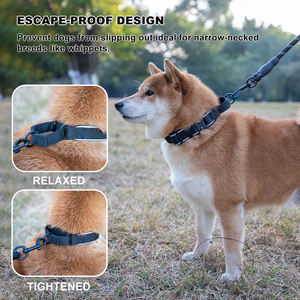 Collares de perro tácticos de estilo Martingale sin tirones ajustables multicolores personalizados de fábrica para entrenamiento al aire libre con hebilla de Metal Cobra - Product Image 2