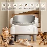 Kotak Pasir Kucing Pintar yang Membersihkan Diri Sendiri dengan Kontrol Bau Otomatis, Toilet Kucing dengan Pemantauan Jarak Jauh via Aplikasi & Perlindungan Keamanan untuk Kucing di Dalam Ruangan.