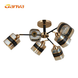 Ganva Hot Deal di Ferro e Vetro Soggiorno Decorazione Moderna LED Sputnik Lampadario - Product Image 4