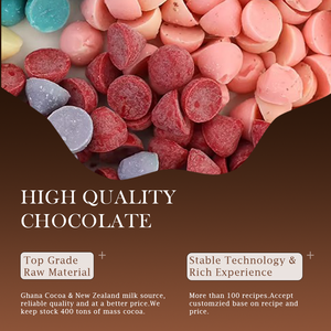 Gotas de chocolate Venta al por mayor Ingredientes crudos para hornear Gotas de chocolate negro Premium de alta temperatura Servicio personalizado - Product Image 2