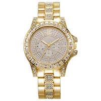 Montre Hip Hop Diamant Homme, Bracelet Maille Cubaine, Montre Décontractée Femme, Montres en Cristal, Bijoux Rapper pour Homme YuSa1480