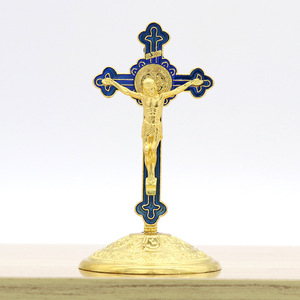 8 Couleurs, 9 cm, Croix orthodoxe d'église, Jésus-Christ sur un crucifix de table, Décoration de la maison, Cadeaux religieux, Souvenirs, Fournitures BDNS565 Jésus - Product Image 5