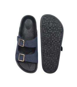 Sandales à double boucle marine, tongs décontractées à bout ouvert, sandales confortables à sangle réglable avec semelle en caoutchouc durable - Product Image 6