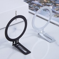 Support de téléphone portable magnétique caché en alliage d'acier au carbone, fixation adhésive arrière, pliable, rotatif, universel et portable