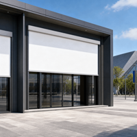 Store vertical manuel imperméable et ignifuge pour extérieur avec télécommande/WiFi pour balcon, cour et villa