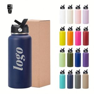 Bouteille d'eau isotherme en acier inoxydable écologique de 1000 ml, sans BPA, anti-fuite, isolation thermique 12-24h, logo personnalisé - Product Image 1