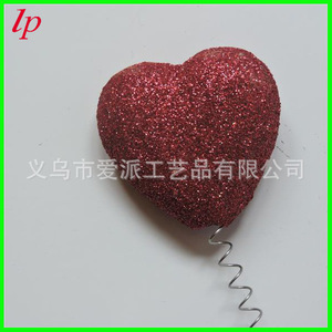 Diadema con forma de corazón para el Día de San Valentín, de plástico rojo con brazos de resorte LPB0030 - Product Image 2