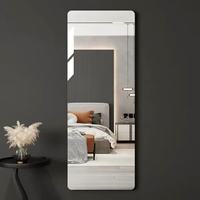 Miroir acrylique incassable réfléchissant avec support adhésif découpable sur mesure pour la décoration murale de la maison, de la salle de sport ou de la chambre, taille personnalisée OEM