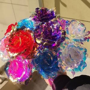 Glamorous Gold Foil <b>Rose</b> with Crystal Base - Handmade Decorative Flower for Special Occasions, Perfect for Christmas and Diwali - Product Image 2