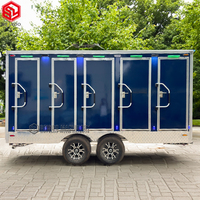 Toilettes mobiles de luxe et remorque de toilettes portables avec des équipements haut de gamme pour les rassemblements exclusifs