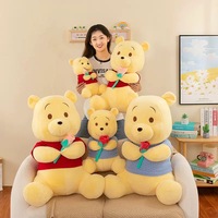 Boneka Teddy Winnie Ukuran 25cm 35cm 50cm 65cm 85cm, Mainan Boneka Plush Hadiah Valentine untuk Pacar, Laris Manis