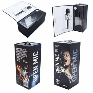 High quality Custom cardboard packaging box printed logo microphone paper packaging gift box