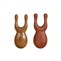 Peigne de massage en bois de santal doré en forme de petite grenouille et masseur oculaire avec fonctions de grattoir nasal pour les méridiens du visage Modèle