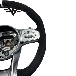 <span class=keywords><strong>Volant</strong></span> de <span class=keywords><strong>voiture</strong></span> sport en Alcantara avec boutons argentés pour <span class=keywords><strong>Mercedes</strong></span> Benz 809 W212 W213 W167 W166 Classe E, mise à niveau personnalisée - Product Image 3