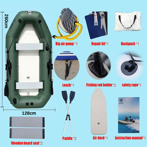 Bateau pneumatique gonflable Solar Marine 260 cm pour 3 personnes, kayak en PVC, bateau à rames, yacht rapide, stable pour la pêche, les vacances, les rendez-vous galants et les fêtes - Product Image 5