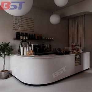 Commercial Cafe Shop Coffee <strong>Bar</strong> Counter Newest Design Fast Food Service <strong>Drinking</strong> <strong>Bar</strong> Counter for Sweets - Product Image 2