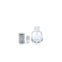 Flacon roll-on vide transparent mini 6ml 10ml en verre pour déodorant ou parfum avec bouchon en aluminium