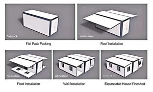 Maison mobile de 20 pieds, 30 pieds, 40 pieds avec énergie solaire, 2 chambres, maison conteneur pliable et extensible, villa préfabriquée de luxe - Product Image 2