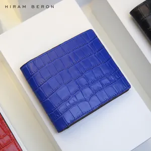 Hiram Beron Custom Brand Name Service Italian Genuine Luxury Rfid Blocking Leather Wallet