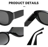Lunettes de soleil élégantes ovales à prix abordable, avec verres dégradés en PC, surdimensionnées, unisexes, style œil de chat
