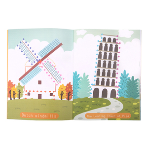 De los niños magia gran edificio pintura de papel de impresión de garabatos de punto-a-punto libro de <span class=keywords><strong>dibujo</strong></span> - Product Image 2