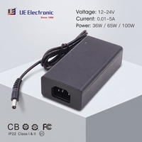 Adaptateur d'alimentation de bureau SMPS 12V5A 15V4A 19V3A 24 Volt 1A 36W 65W 100W pour défibrillateur électronique automatique et alimentation médicale