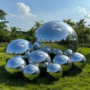 Hanging Inflatable Mirror Ball Mirror Balloon Giant Mirror Sphere For Decoration Sealed Gold/silver Ball Big Shiny Ball