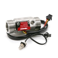 SEA DIJIANG 1-30L/min capteur de débit d'eau NPN compteur d'impulsions 96P/L liquides Turbine débitmètre en acier inoxydable + sonde de température 50K