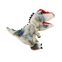 Marionnette à main en peluche de dinosaure jouet cadeaux pour enfants parent-enfant ouverture de la bouche interactive marionnette de dinosaure