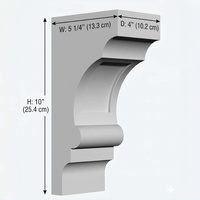 Console de poutre en PU blanc, style européen, en polyuréthane, matériaux décoratifs finis : Capitales pour la décoration de la maison