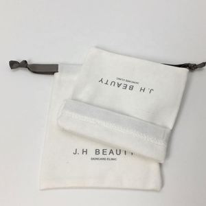 Eco Friendly White Canvas Reusable Bags Cosmetic Dust <b>Drawstring</b> <b>Pouch</b> - Product Image 5