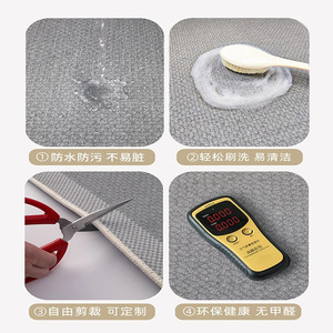 Living Room Carpet <b>Square</b> Geometric Pattern Polyester Fiber Spot Clean Home Use Bedroom Sofa <b>Coffee</b> <b>Table</b> Floor Mat - Product Image 4