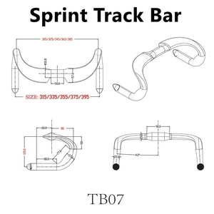 Tay lái xe đạp thể thao TB07 Carbon Track Bike Sprint Bars BIKEDOC, kiểu dáng thấp, hẹp, khí động học, phù hợp tiêu chuẩn UCI - Product Image 6