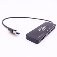 Mini USB delgado para PC, portátil, Macbook, lector de tarjetas SD, TF, tipo c, OTG, USB