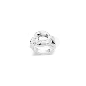 Impresionantes Anillos de Plata de Ley 925 con Eslabones de Cadena Gruesos, Estilo Urbano Contemporáneo - Product Image 1