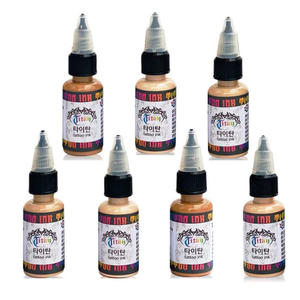 Ensemble d'encre pour tatouage de teint de peau K Beauty OEM ODM 0,5 oz Titan 7 couleurs pour la couverture professionnelle des cicatrices, du vitiligo, la peinture corporelle - Product Image 3
