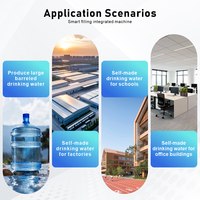 Machine de remplissage d'eau potable entièrement automatique et intelligente 5L-18L, système de purification d'eau potable RO intégré